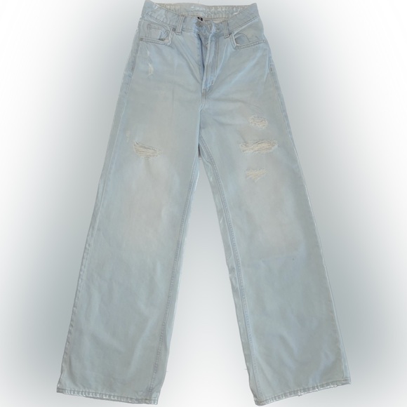 Light Blue Wide Leg Jeans - Picture 1 of 2